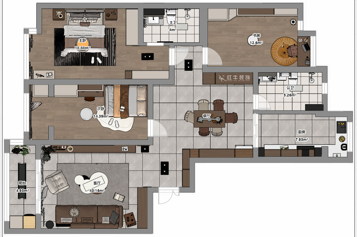 刘萍萍｜凯悦·天琴花园7-2-1304-153㎡-现代简约风格｜3室2厅2卫｜老房装修｜定制家｜全包17